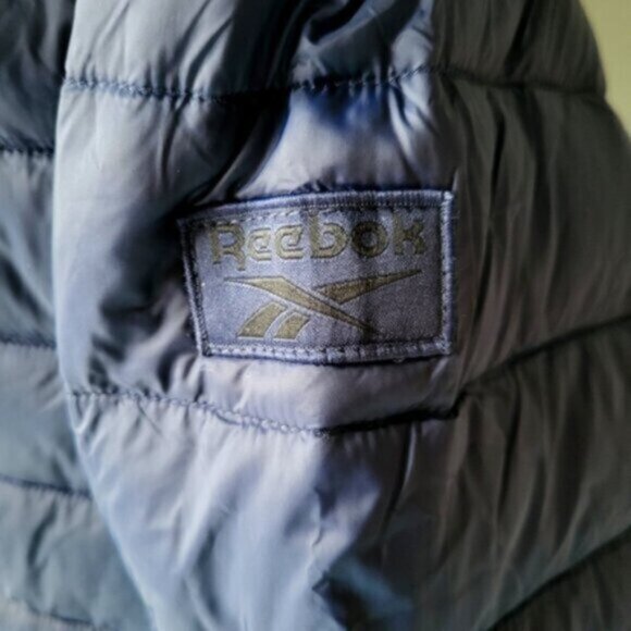 Reebok Blue Eco Down Bomber Puffer Jacket NWT Sz M - Picture 2 of 10